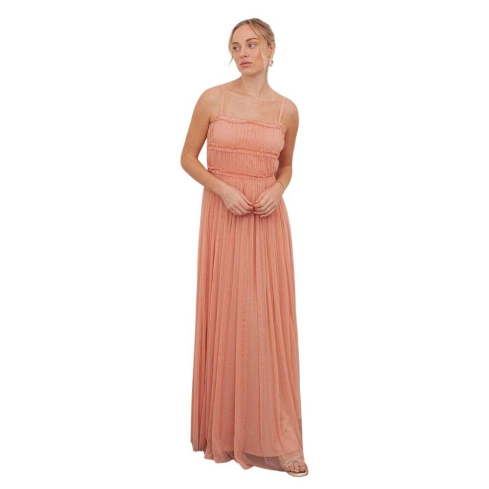 Anaya With Love Womens/Ladies Ruffled Square Neck Spaghetti Strap Maxi Dress / P